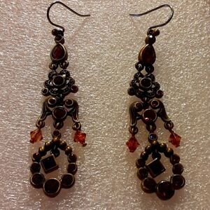 Amber Earrings Stamped LC